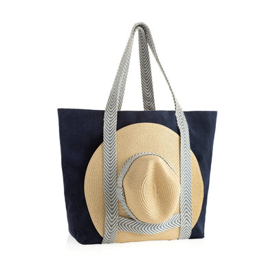 Sol Terry Tote And Hat - Navy