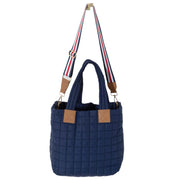 Ezra Quilted Nylon Tote - Navy