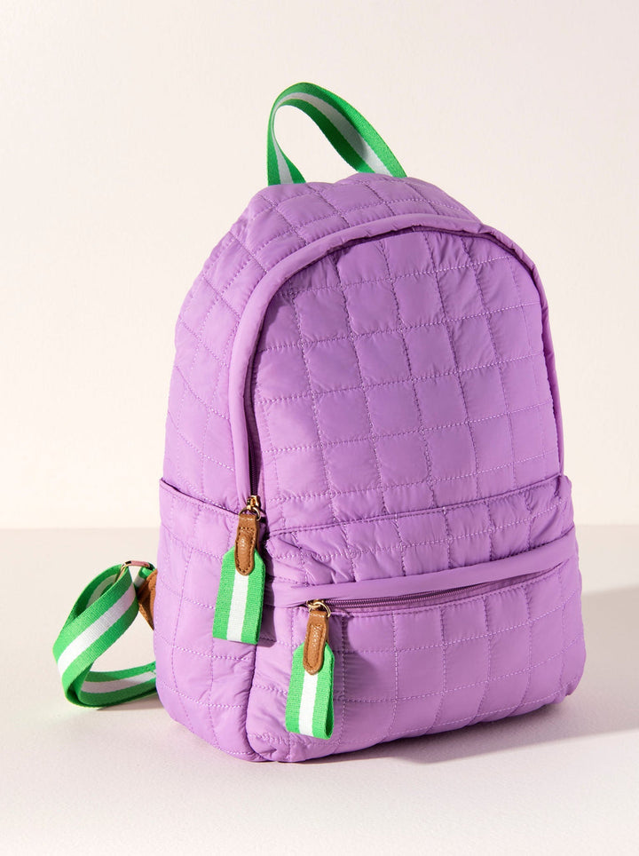 Ezra Quilted Backpack - Lilac