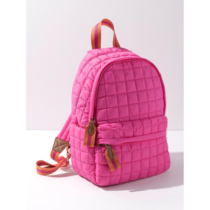 Ezra Quilted Backpack - Magenta