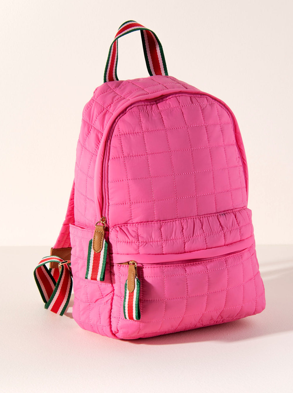 Ezra Quilted Backpack - Pink