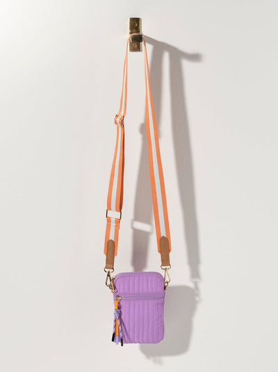 Ezra Quilted Nylon Phone Holder - Lilac