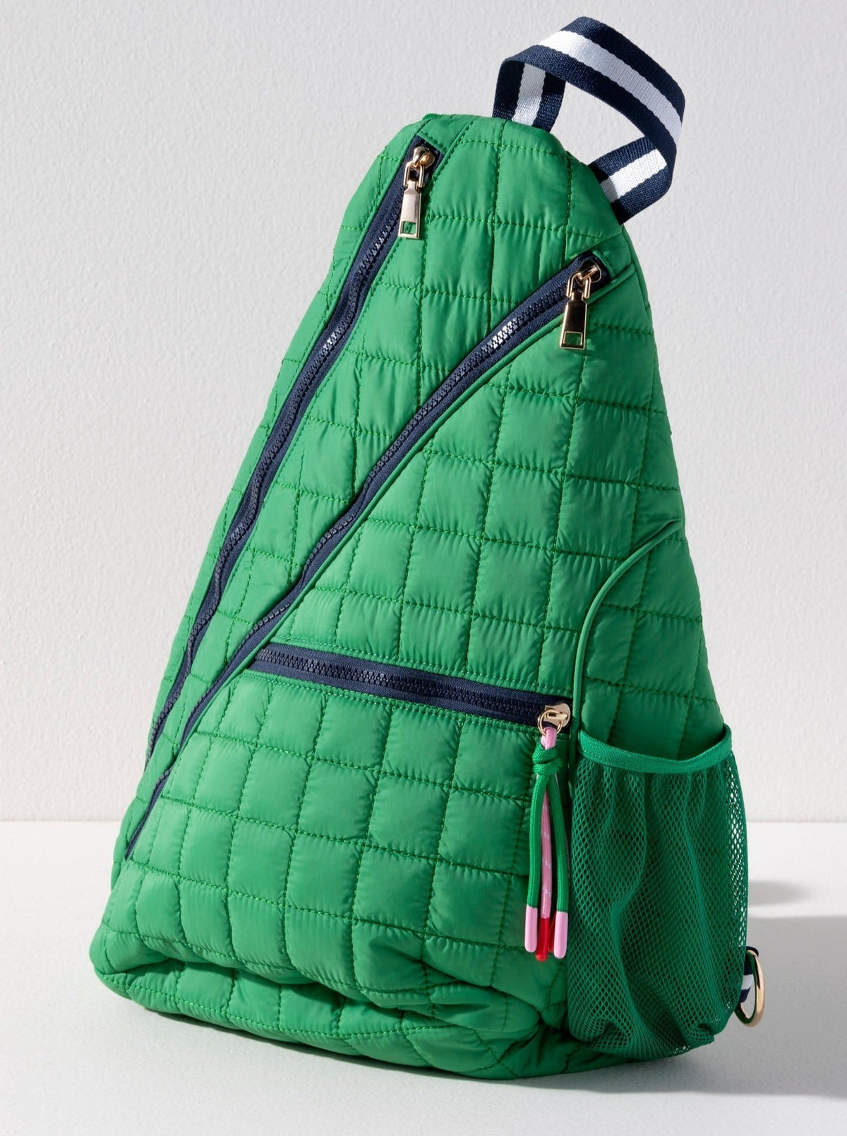 Ezra Quilted Nylon Sling Bag - Green