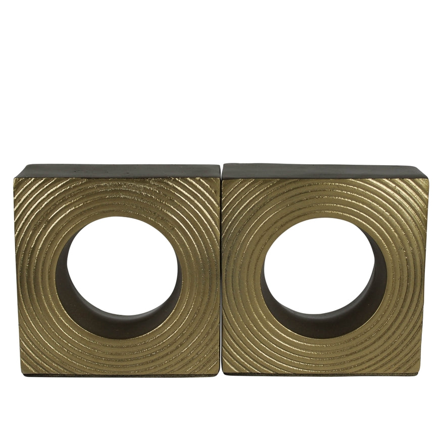 Biblio Brass Bookends