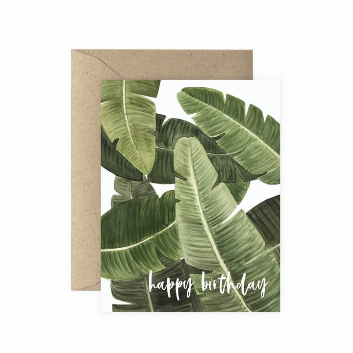 Banana Leaf Birthday Card