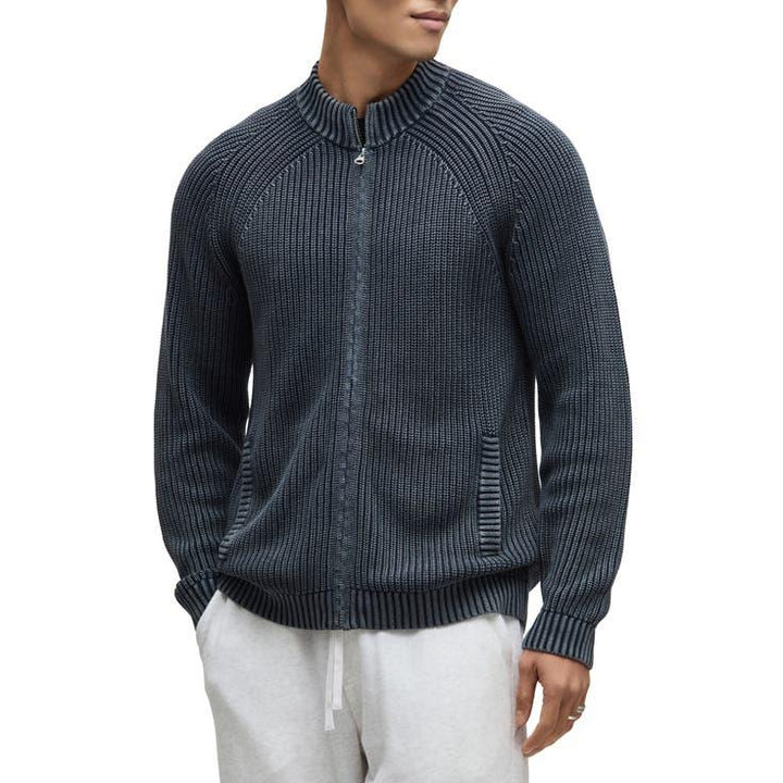 Sunbleach Men's Zip Up Cardigan - Indigo