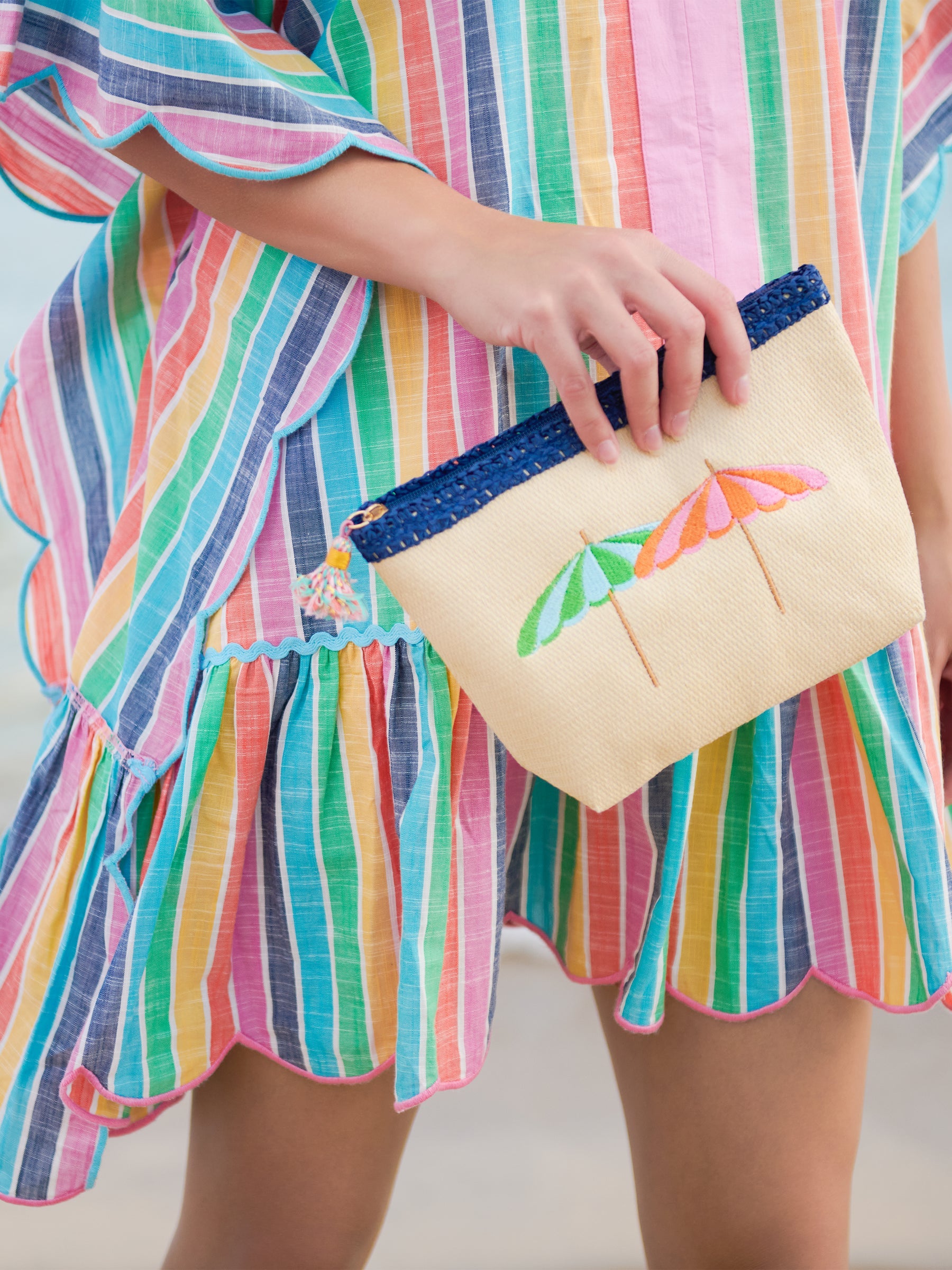 Capri Zip Pouch - Natural