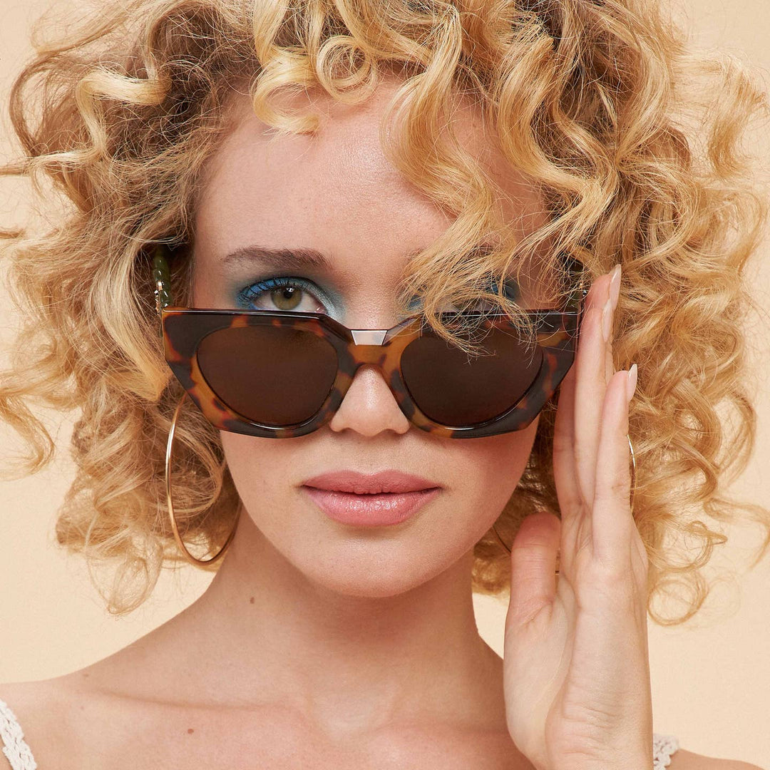 Zelia Luxe Sunglasses - Tortoiseshell/Olive