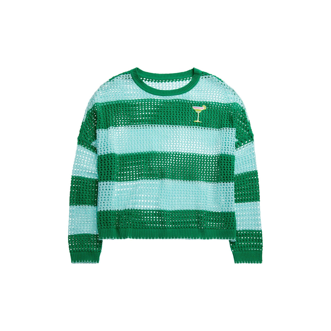 Margarita Striped Mesh Sweater