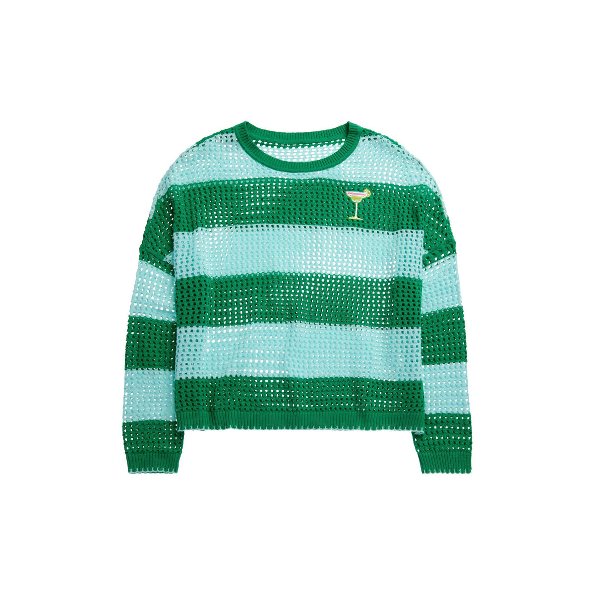 Margarita Striped Mesh Sweater