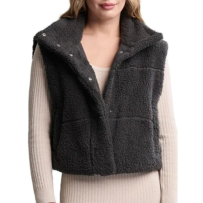 CozyChic® Brushed Puffer Vest - Carbon