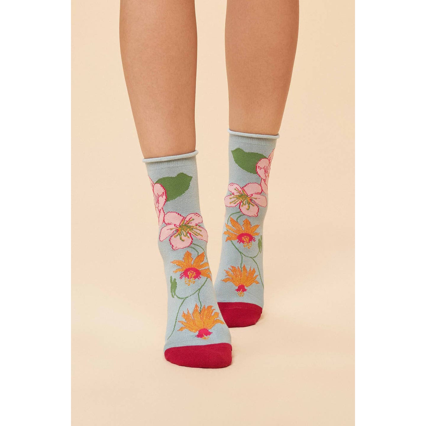 Ice Tropical Flora Ankle Socks