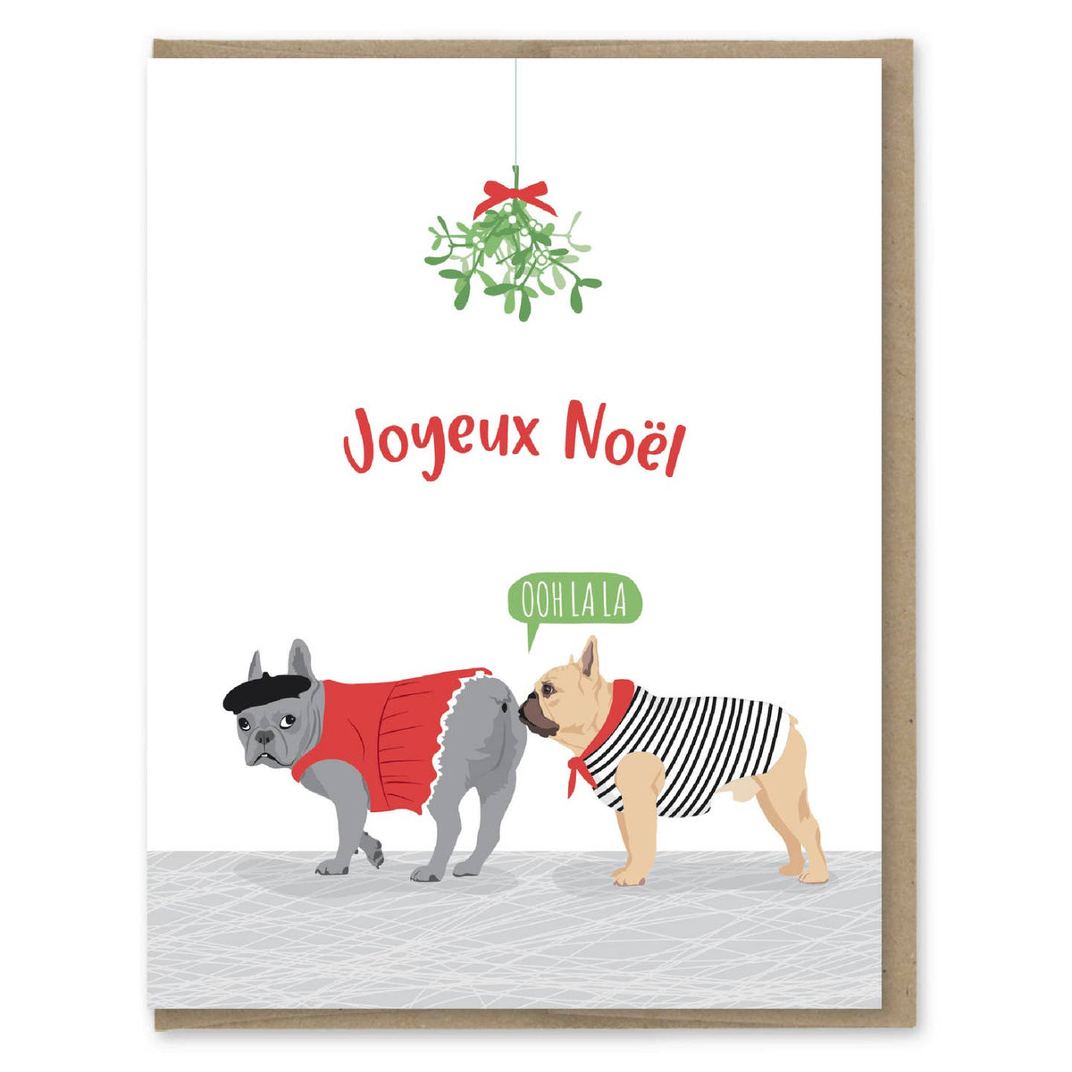 Joyeux Noel French Bulldog Holiday Card
