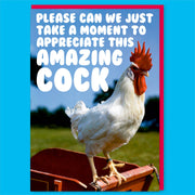 Appreciate This Amazing Cock Greeting Card - Just Fabulous Palm Springs