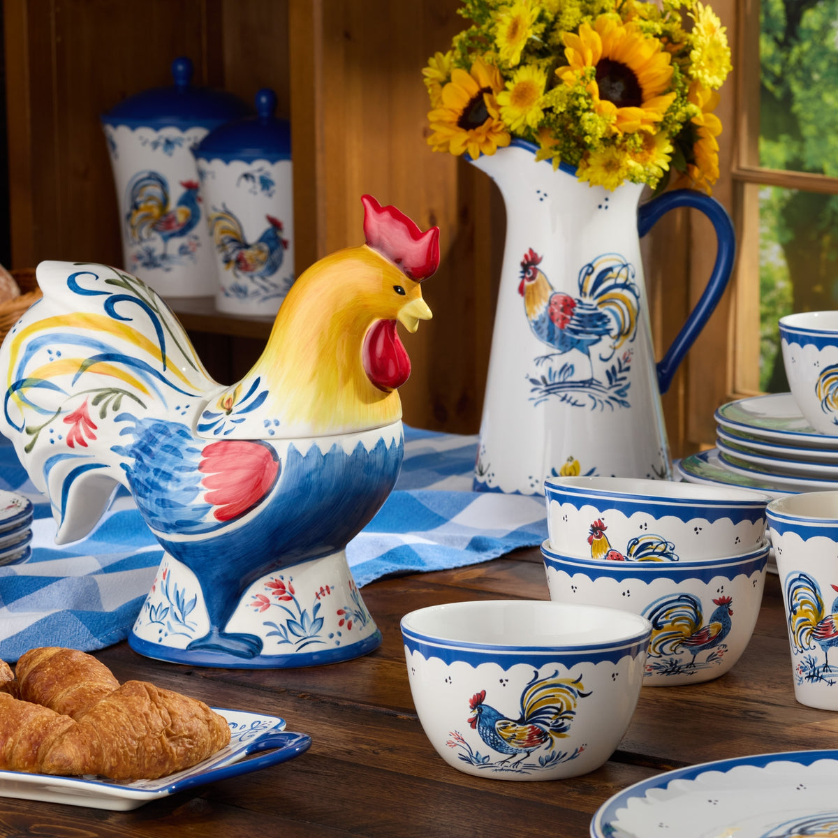 French Rooster 3-D Cookie Jar