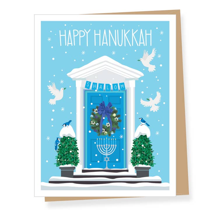 Blue Door Hanukkah Holiday Card