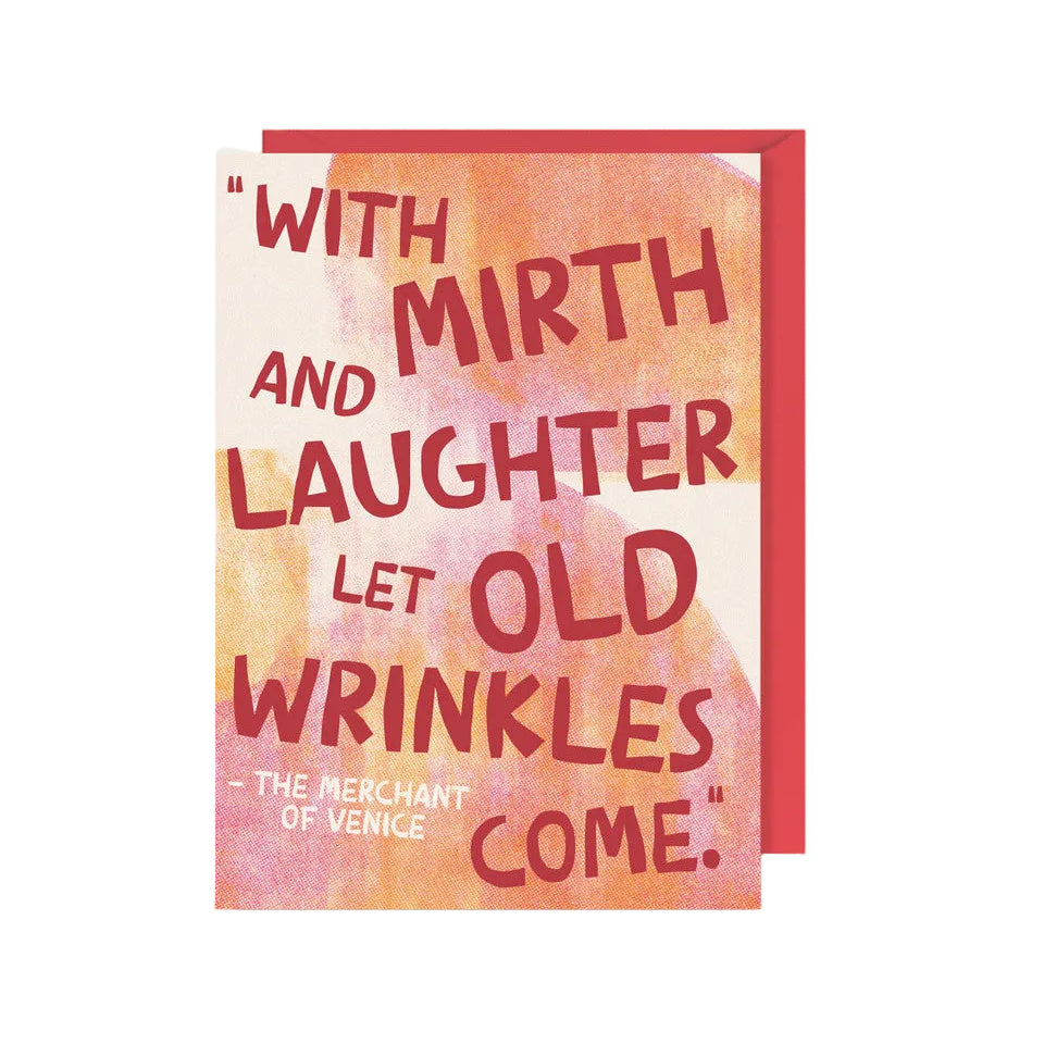 Mirth And Laughter Shakespeare Greeting Card