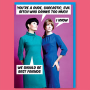 We Should Be Friends Greeting Card - Just Fabulous Palm Springs