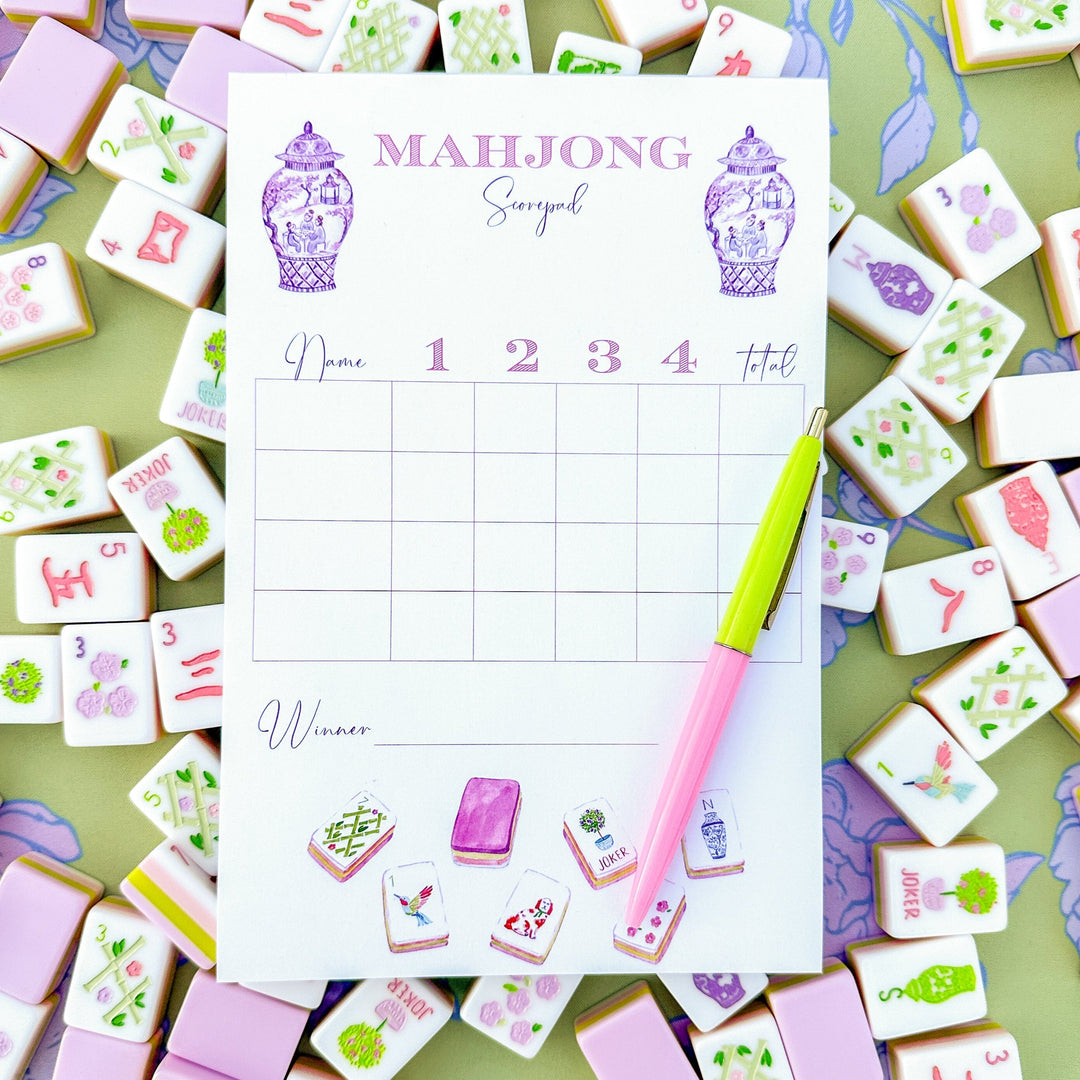 Mahjong Tiles Scorepad