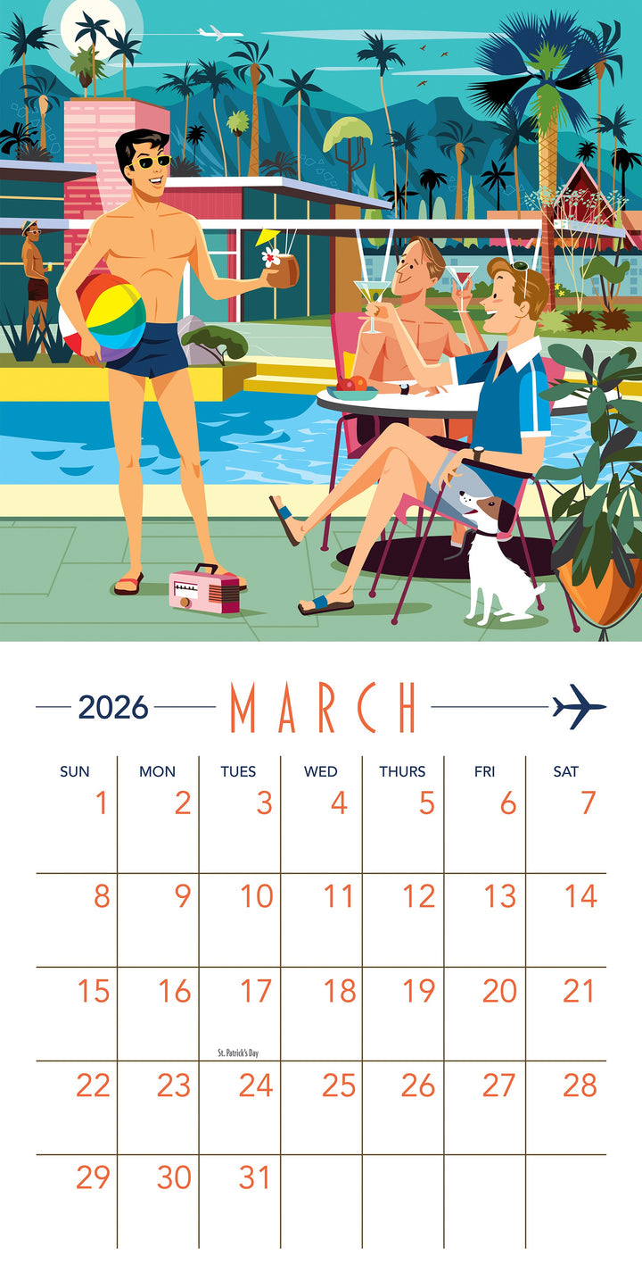 2026 Greg Paprocki Wall Calendar - Just Fabulous Palm Springs