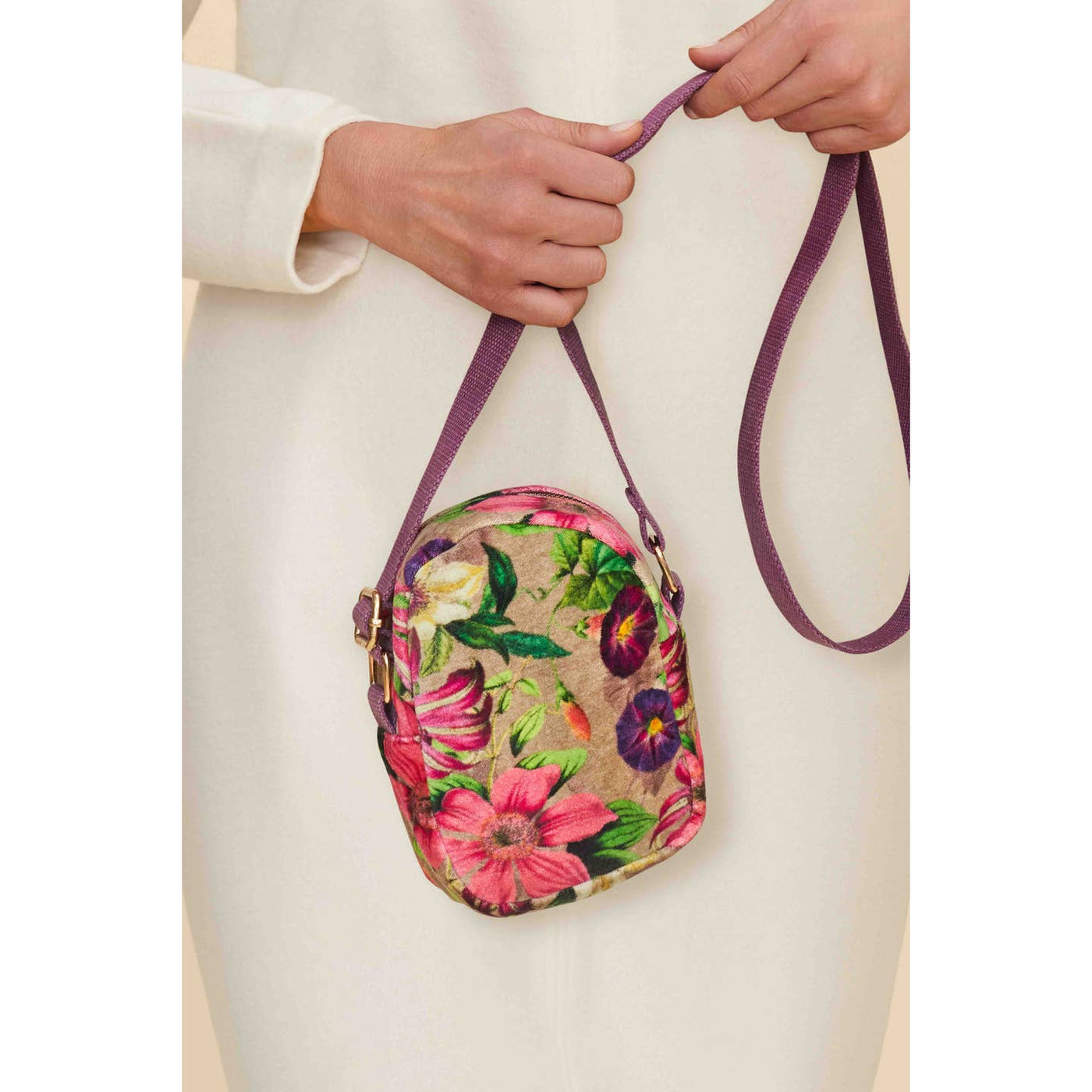 Botanicals Velvet Crossbody Bag