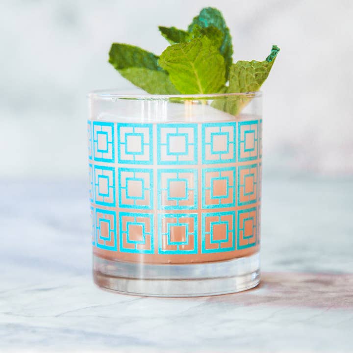 Breezeway Rocks Glass - Blue