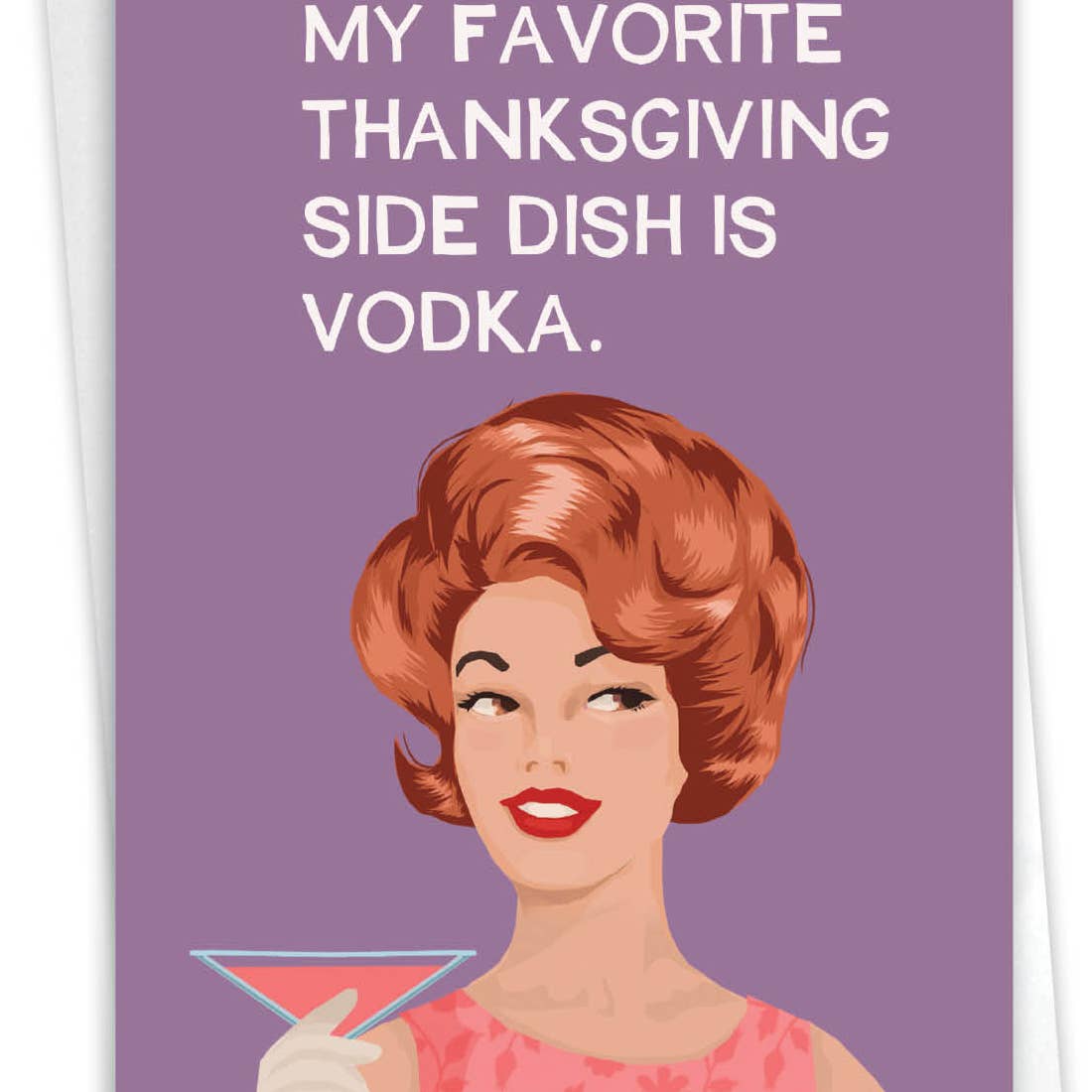 Vodka Side Dish Thanksgiving Card