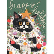 Cat In Tinsel Holiday Card - Just Fabulous Palm Springs