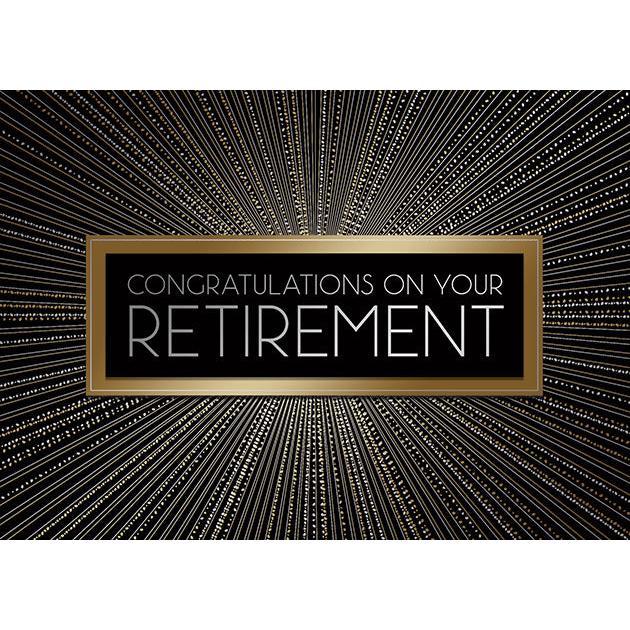 Retirement On Radiating Burst Greeting Card
