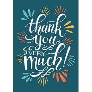 Thank You So Much Greeting Card