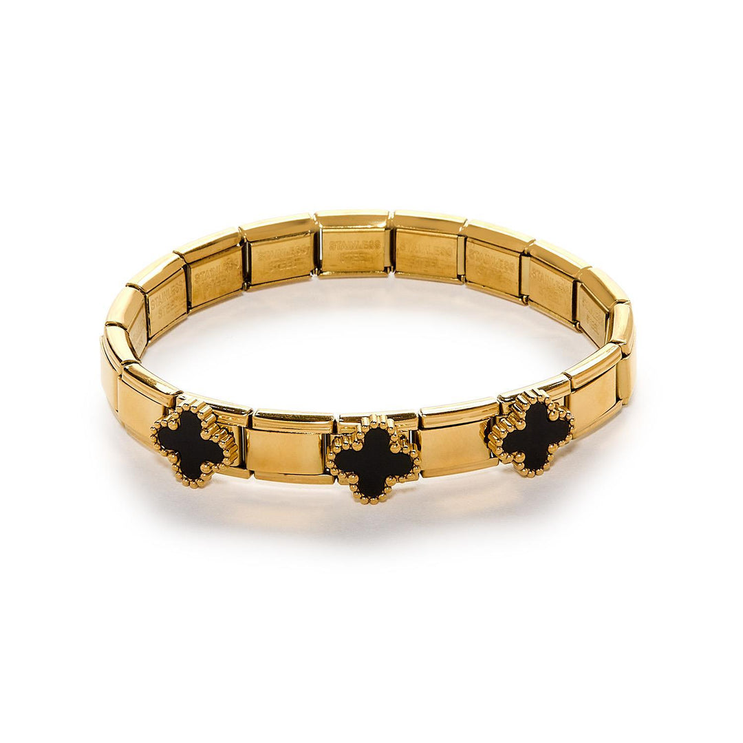 Waterproof Stretch Bracelet - Black Cross