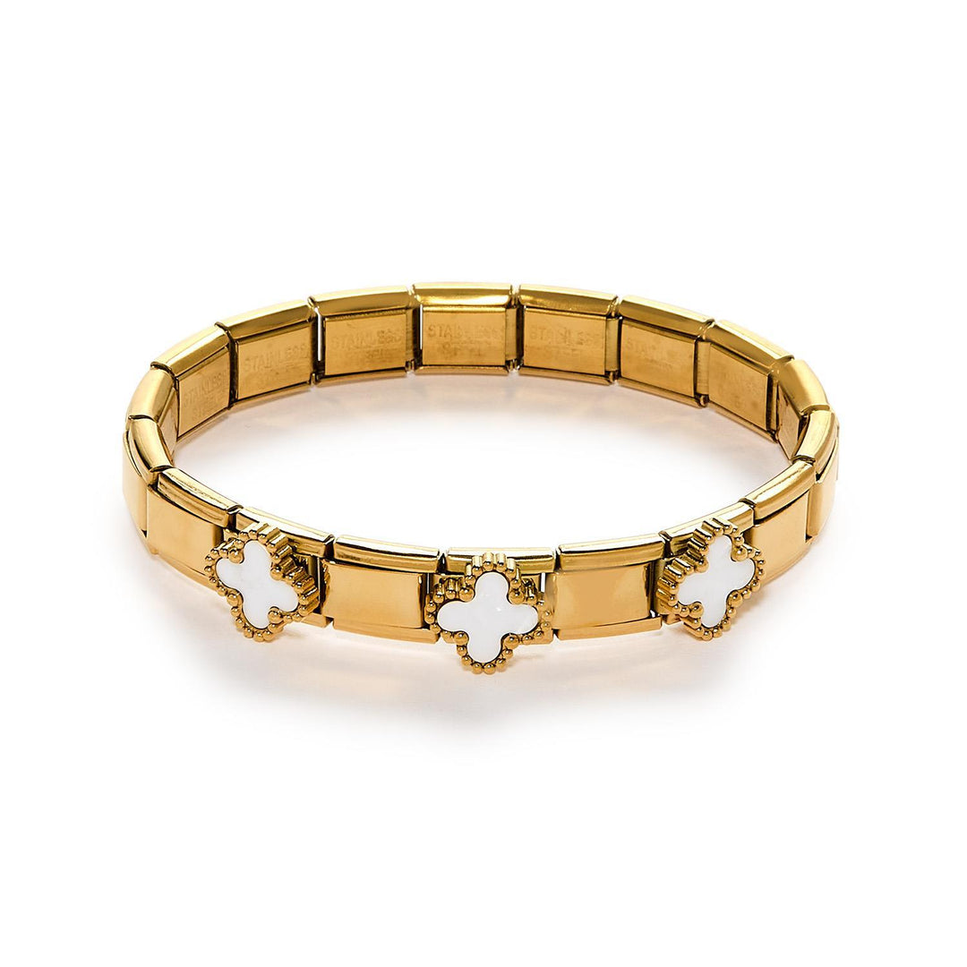 Waterproof Stretch Bracelet - White Cross