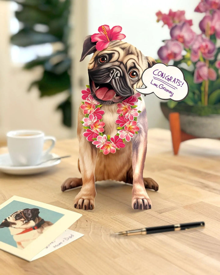 Pug Pop-Up Card - Just Fabulous Palm Springs
