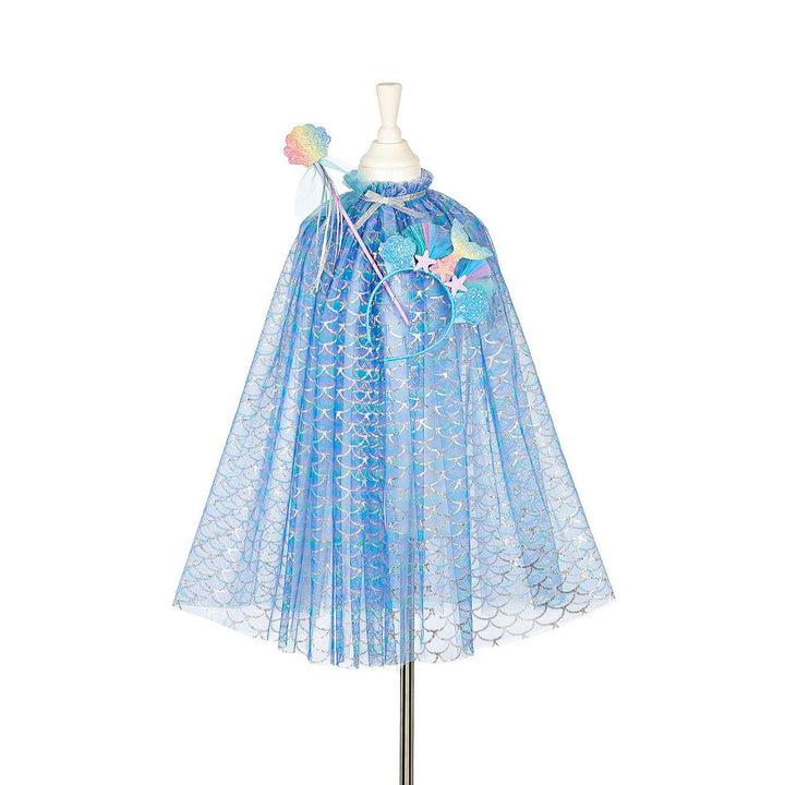 Marlya Mermaid Cape+Tiara+Wand Set