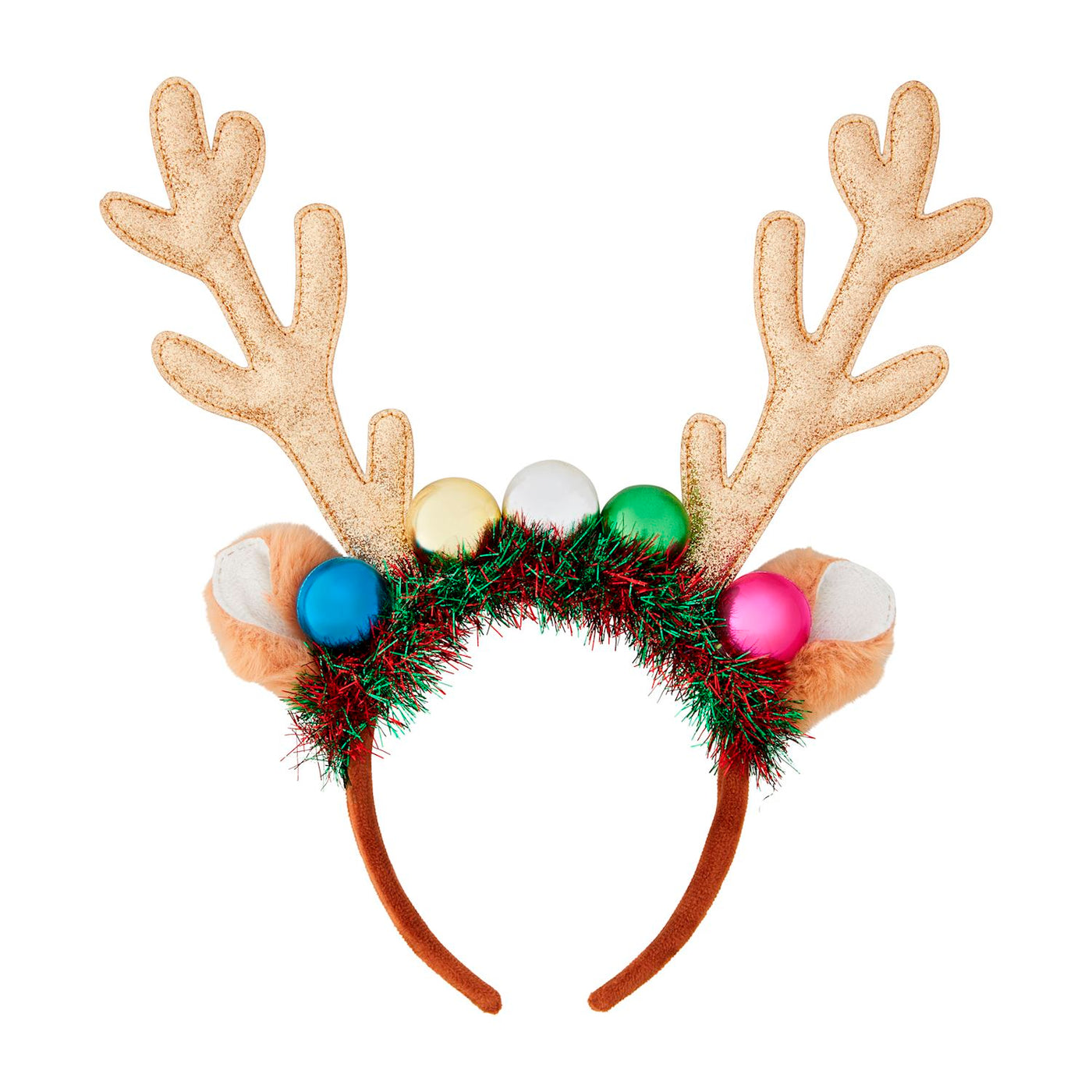 Light Up Reindeer Headband - Gold