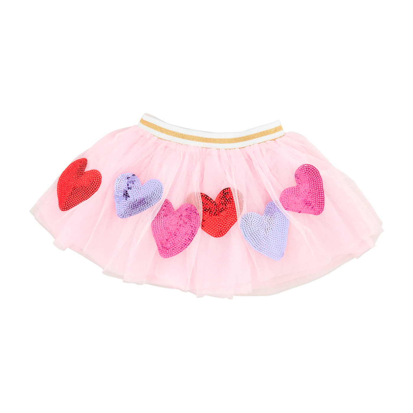 Heart Sequin Tutu - Multi Colored Hearts