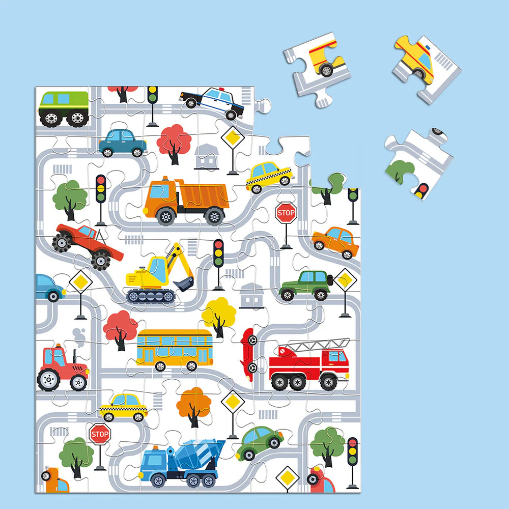 Trucks And Transportation 48 Piece Puzzle Snax