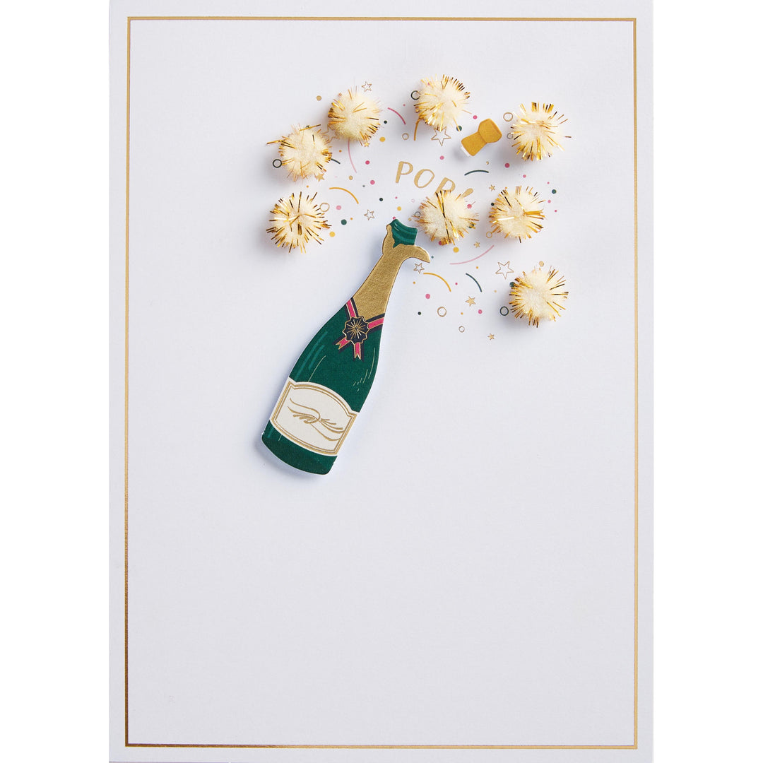 Pom Pom Champagne Birthday Card - Just Fabulous Palm Springs