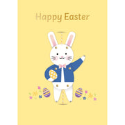 Jumping Bunny Child Easter Greeting Card