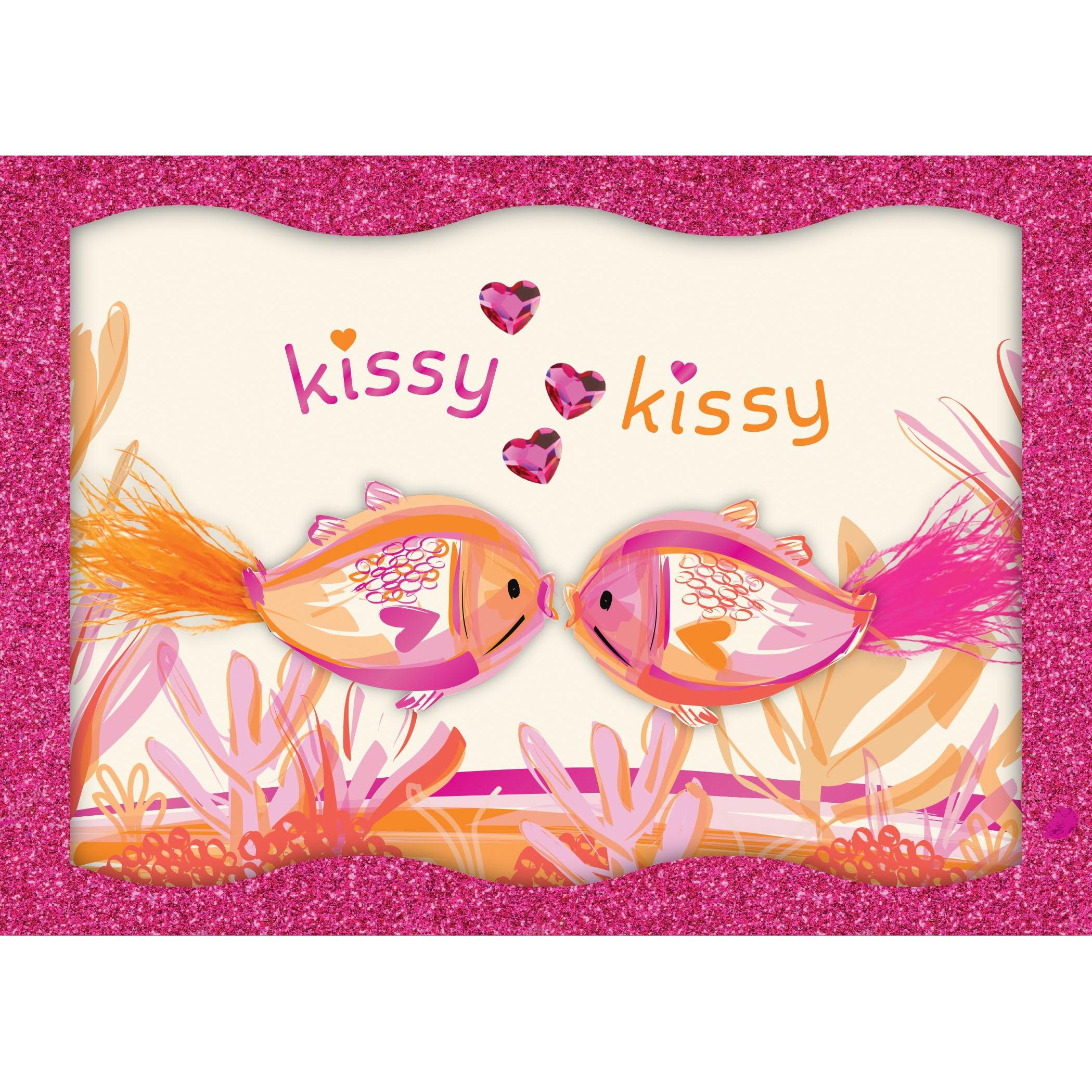 Kissy Kissy Fish Valentine's Day Greeting Card - Just Fabulous Palm Springs