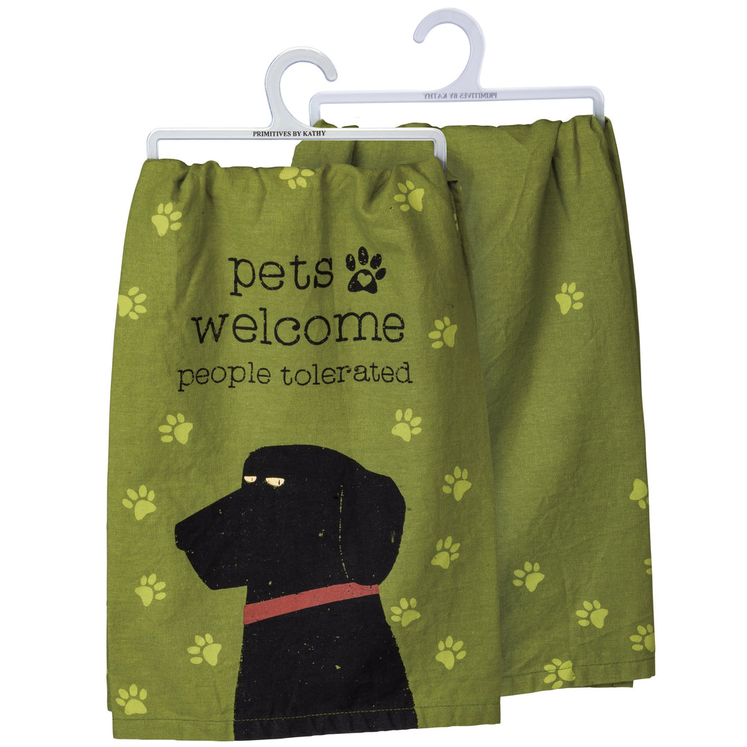 Pets Welcome People Tolerated Kitchen Towel