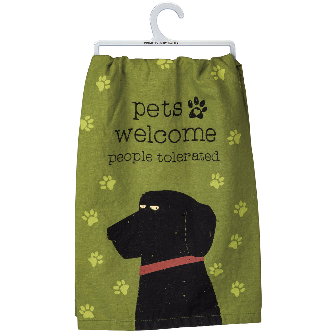 Pets Welcome People Tolerated Kitchen Towel