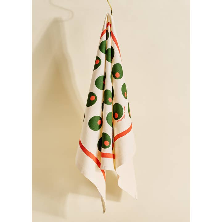 Dirty Martini Olive Cotton Tea Towel