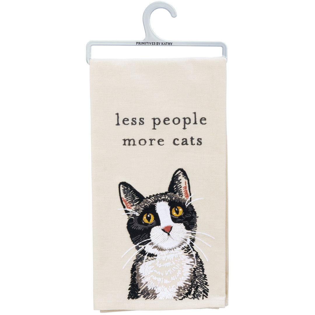 Less People More Cats Kitchen Towel