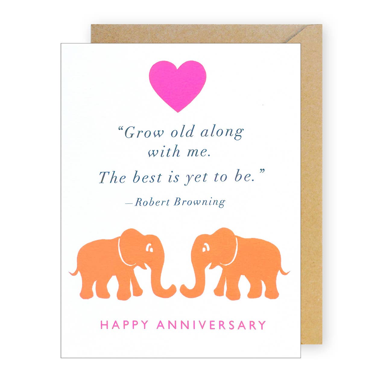 Elephants Anniversary Quote Greeting Card