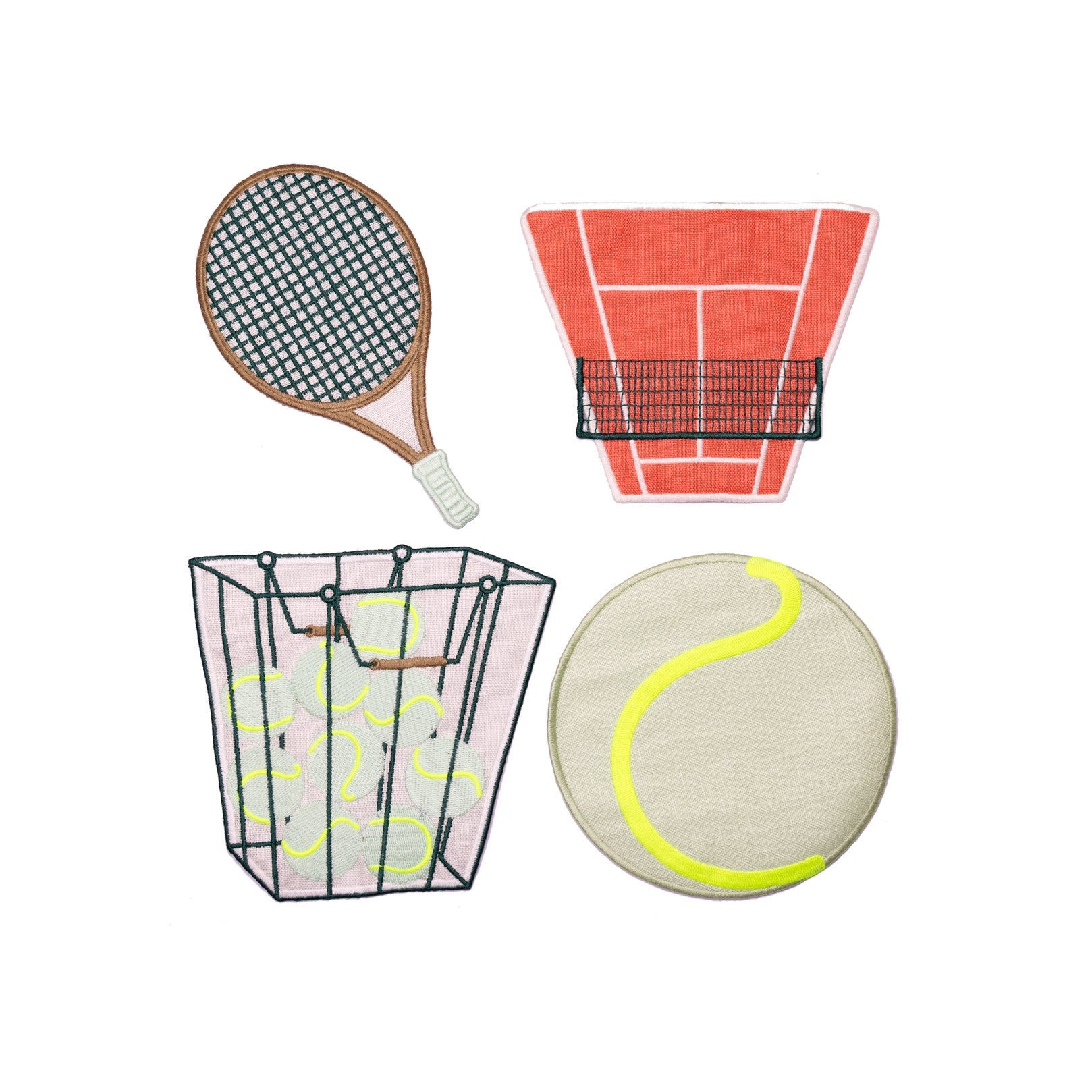 Tennis Cocktail Napkins - Set of 4