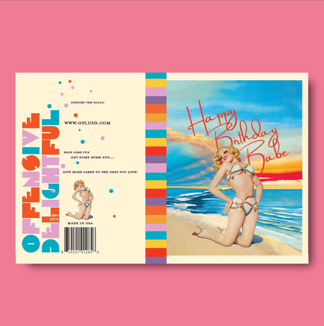 Summer Babe Birthday Card