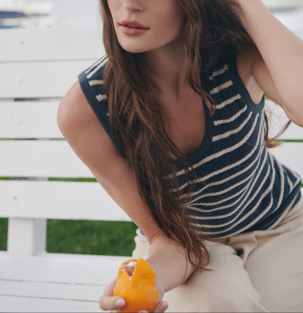 CozyChic Ultra Lite® Contrast Rope Stripe Tank
