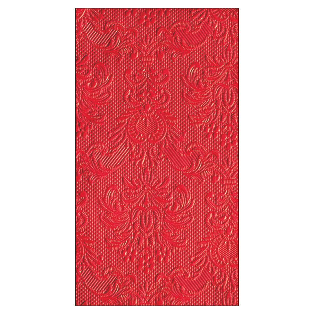Red Elegance Embossed Guest Towels