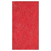 Red Elegance Embossed Guest Towels